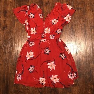 Red Floral Dress XS Charlotte Russe